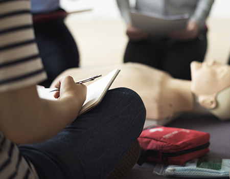 CPR First Aid Training Concept